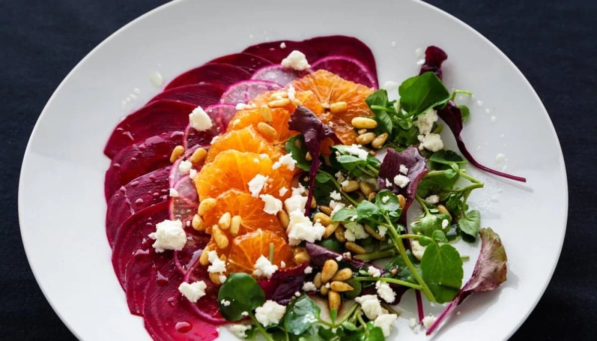 Carpaccio củ dền thơm hương cam